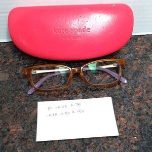 OFFICIAL Kate Spade Case and Glasses...EUC